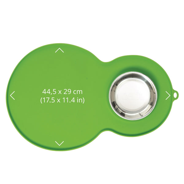 Catit Silicone Placemat, Peanut Shape, Green