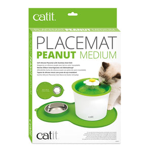 Catit Silicone Placemat, Peanut Shape, Green