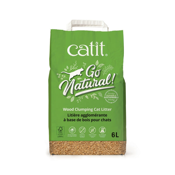 Catit Litière agglomérante en bois Go Natural