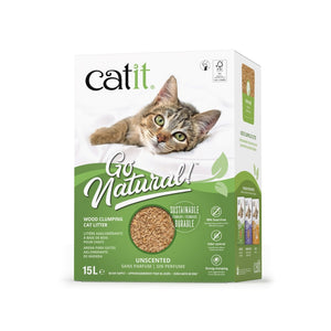 Litière agglomérante sans parfum Catit Go Natural Bois, 16.5 lb