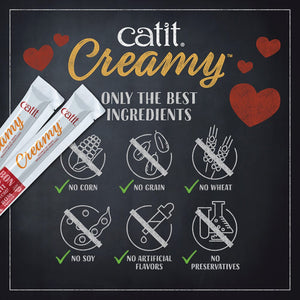 Catit Creamy Chicken & Liver Lickable Cat Treats, 5-pack