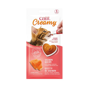 Catit Creamy Salmon Lickable Cat Treats, 5-pack