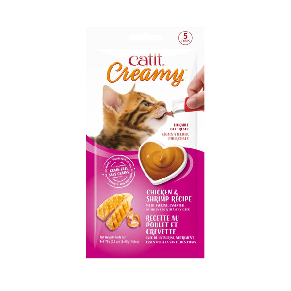 Catit Creamy Chicken & Shrimp Lickable Cat Treats