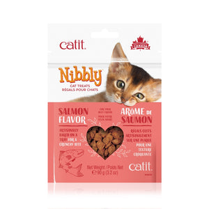 Catit Nibbly Salmon Cat Treats, 3.2-oz