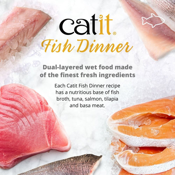 Catit Dinner, Fish with Tilapia & Potato Wet Cat Food