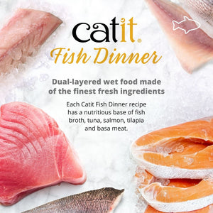 Catit Dinner, Fish with Shrimp & Green Beans Wet Cat Food