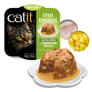 Catit Dinner, Fish with Tilapia & Potato Wet Cat Food