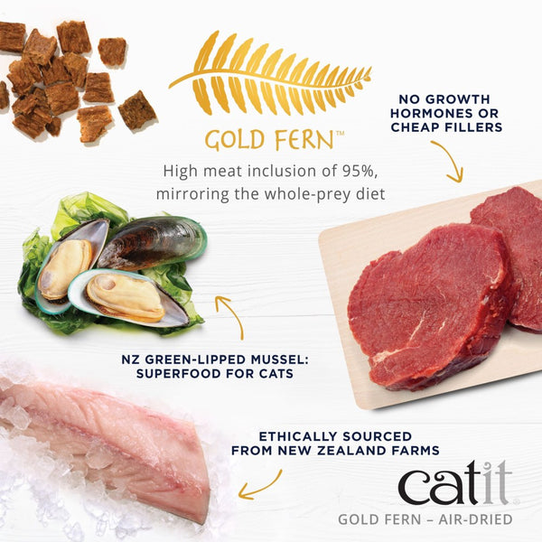 Catit Gold Fern Premium Beef Air-Dried Cat Food
