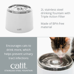 Catit Fresh & Clear Stainless Steel Cat Drinking Fountain