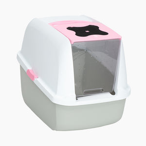 Catit bac à litière avec couvercle, rose