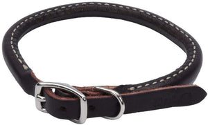 Circle T Latigo Leather Round Dog Collar