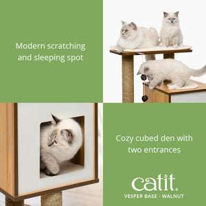 Catit Vesper Base Cat Tree, Walnut