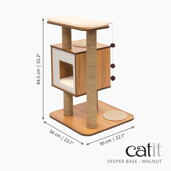 Catit Vesper Base Cat Tree, Walnut