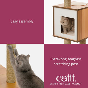 Catit Vesper Arbre à chat Base haute, Noyer