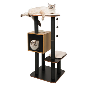 Catit Vesper Cat Tree, High Base, Black