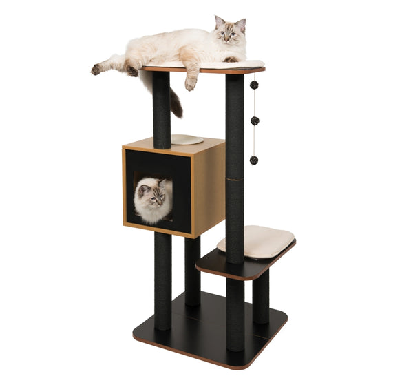 Catit Vesper Cat Tree, High Base, Black
