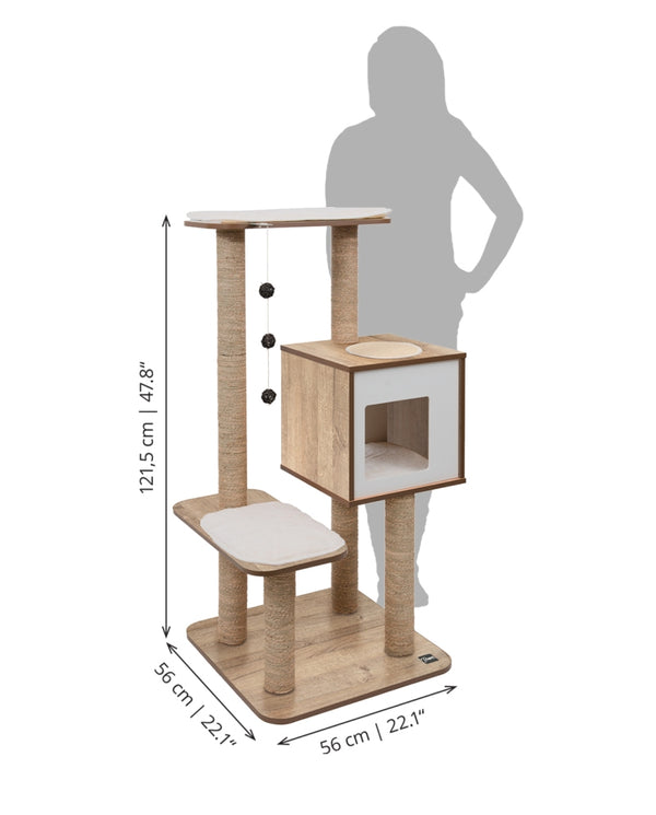 Catit Vesper High Base Cat Tree, Oak