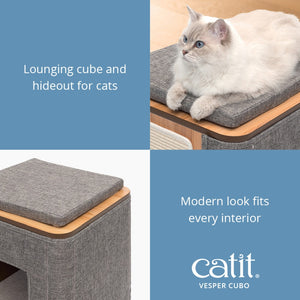 Catit Vesper Cubo Stone Cat Lounge