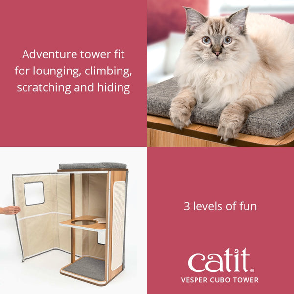 Catit Vesper Cubo Tower Cat Lounge