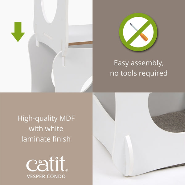 Catit Vesper Cat Lounge Furniture, Condo, White