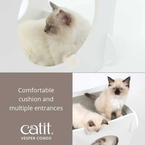 Catit Vesper Cat Lounge Furniture, Condo, White