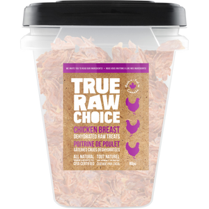 True Raw Choice Friandises déshydratées de poitrine de poulet pour chats et chiens