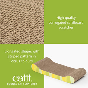 Catit Style Lounge Scratcher with Catnip, Jungle Stripes