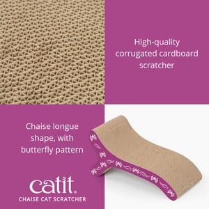 Catit Style Chaise Scratcher with Catnip, Butterly