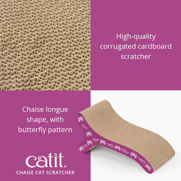 Catit Style Chaise Scratcher with Catnip, Butterly