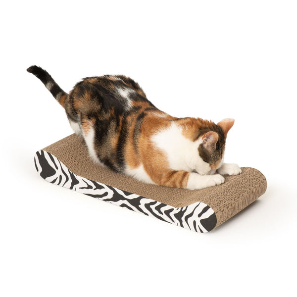 Catit Style Lounge Scratcher with Catnip, White Tiger