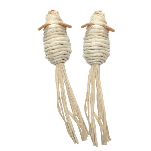 Catit Eco Terra Cornhusk & Raffia Mice Cat Toy, 2 count
