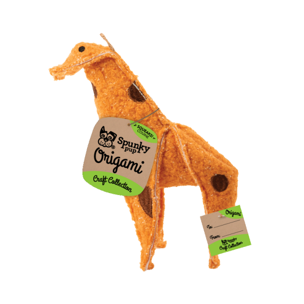 Spunky Pup Jouet origami girafe pour chien