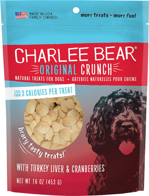 Gâteries Charlee Bear au foie de dinde et aux canneberges pour chien, 16 oz