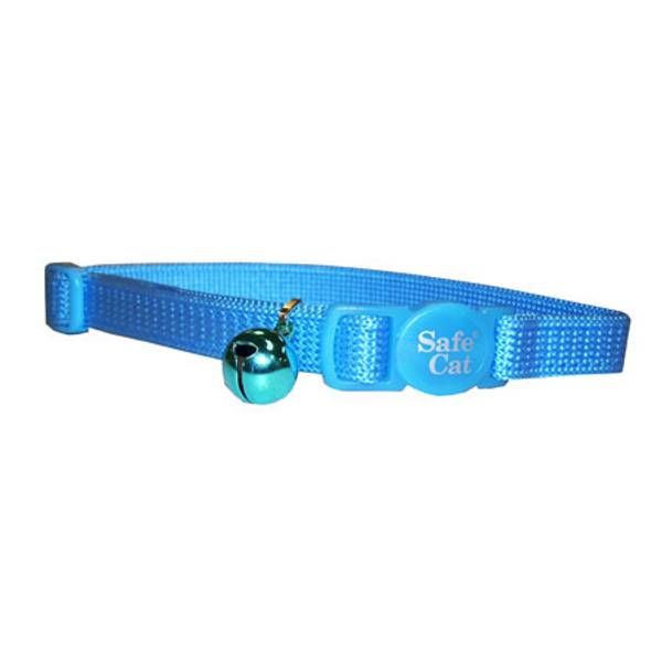 Safe Cat Collier pour chat en nylon réglable à rupture, bleu lagon, 12 po