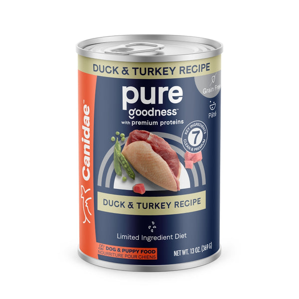 Canidae PURE Grain-Free Limited Ingredient Duck & Turkey Wet Dog Food Can