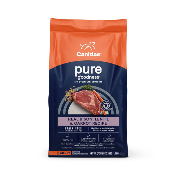 Canidae PURE Grain-Free Limited Ingredient Real Bison, Lentil & Carrot Dry Dog Food