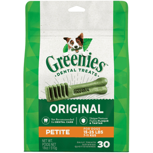 Greenies Original Petite Dental Dog Treats, 18-oz, 30-count