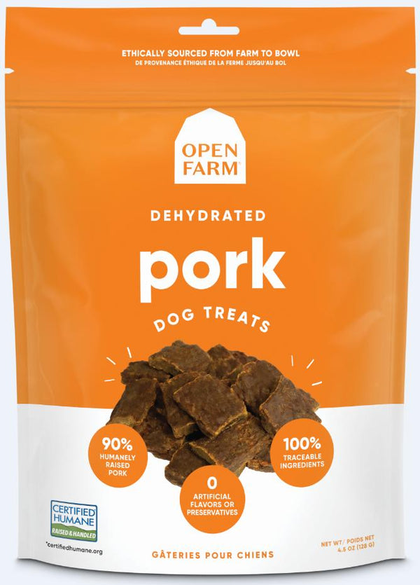 Open Farm Dehydrated Pork Dog Treats, 4.5-oz