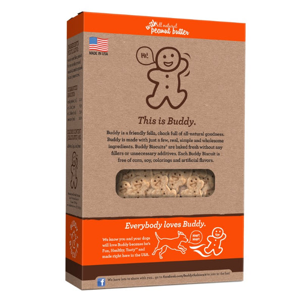 Buddy Biscuits Oven Baked Teeny Treats with Peanut Butter, 8-oz box