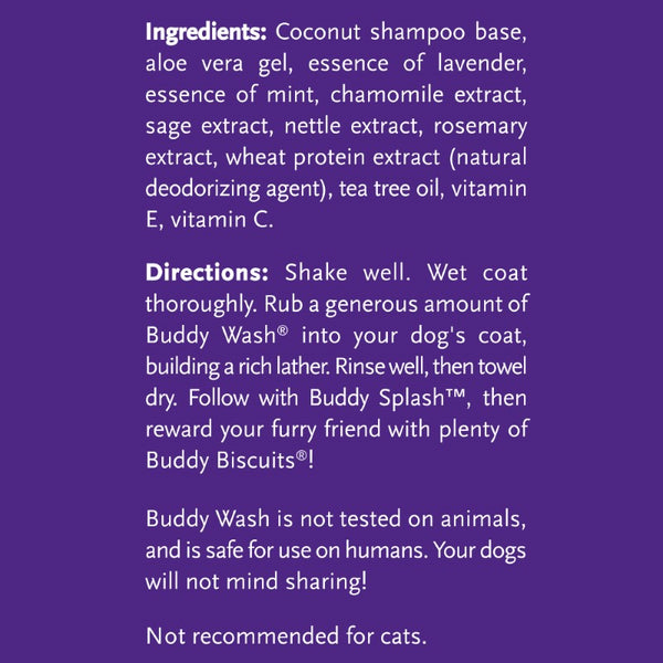 Buddy Wash Shampooing et après-shampooing original Lavande & Menthe pour chiens, bouteille de 16 oz