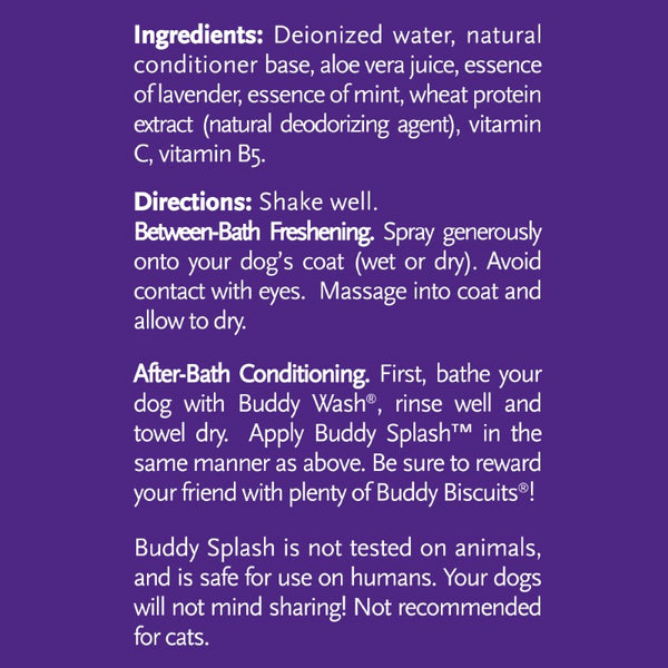 Buddy Splash Original Lavender & Mint Spritzer & Conditioner for Dogs, 4-oz spray