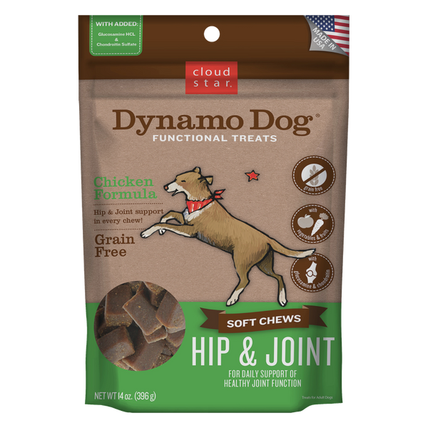 Cloud Star Dynamo Dog Croquettes molles pour hanches et articulations au poulet Friandises pour chiens