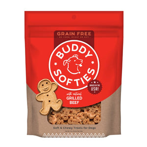 Buddy Biscuits Friandises pour chien sans céréales, molles et moelleuses au bœuf lentement rôti, 5 oz