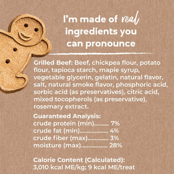 Buddy Biscuits Friandises pour chien sans céréales, molles et moelleuses au bœuf lentement rôti, 5 oz