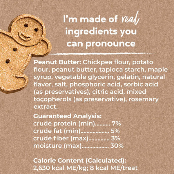 Buddy Biscuits Friandises molles et moelleuses sans céréales au beurre de cacahuète fait maison pour chiens, 5 oz