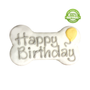 Bosco & Roxy's Happy Birthday Bone Dog Treats, White, 6-in