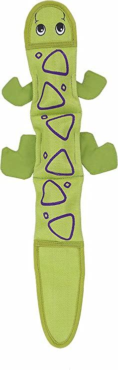 Outward Hound Fire Biterz Lizard Dog Toy, Green, Large