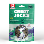 Gâteries pour chiens Great Jack's Big Bitz au foie de porc et au varech sans céréales