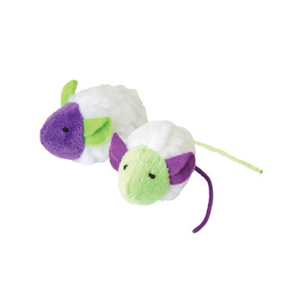 OurPets Mini souris en peau de mouton jouet pour chat