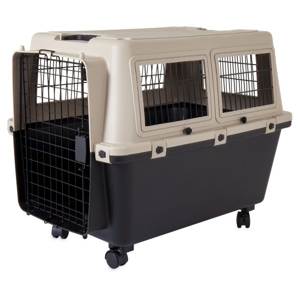Precision Cargo Kennel for Pets, Tan & Black, 400